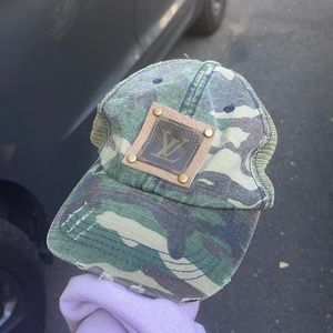 Baseball cap with authentic LV patch